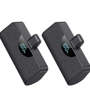 [2 Pack] Small Portable Charger 5200mAh for iPhone,Ultra Compact PD Fast Chargi